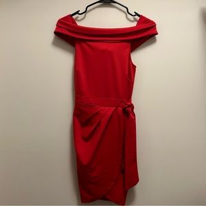 Lulus Red Off the Shoulder Dress